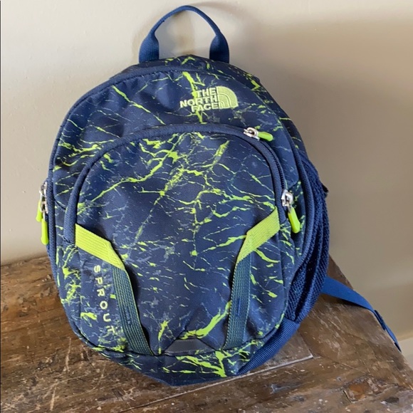 The North Face Kids' Blue and Green Backpack - Picture 1 of 9